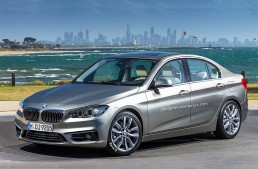 Digital render for the new BMW 1 Series Sedan – CLA rival