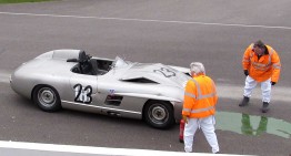 One of a kind Mercedes-Benz crashes at Goodwood classic event