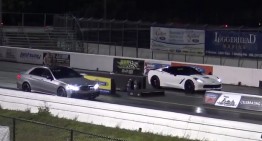 Jumping off the start line to beat a Mercedes? Mercedes-AMG E63 S v 2015 Corvette C7