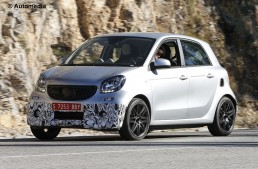 Spy shots of the upcoming smart Brabus Forfour