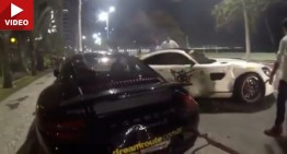 Oops! Mercedes-AMG GT S crashes into Porsche and Ferrari