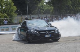 Mercedes-AMG driver Valtteri Bottas turned the lab into a race track