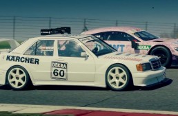 Grandson meets grandpa! Mercedes C63 AMG DTM takes on the 190E EVO II DTM