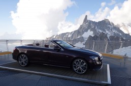 How does an E-Class Cabriolet get on top of the world? By helicopter!