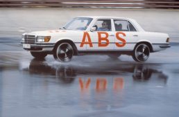 The anti-lock braking system debuted 40 years ago with the S-Class