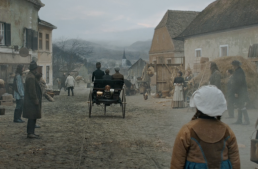 The movie commercial with Bertha Benz was filmed in the land of Dracula