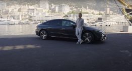 Former F1 World Champion Nico Rosberg drives the new Mercedes EQS around Monaco