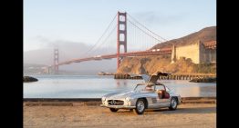 A 1955 Mercedes 300 SL for sale at a Bonhams auction starting at 1.3 million USD