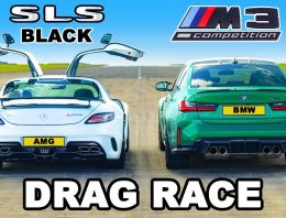 The new BMW M3 Competition fights the venerable Mercedes-Benz SLS AMG Black Series