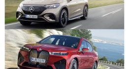 First static comparison Mercedes EQE SUV vs BMW iX