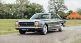 A one-off Mercedes 300 SEL 6.3 coupe for sale at an auction