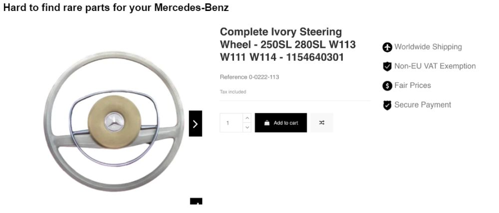 Mercedes Classic parts 